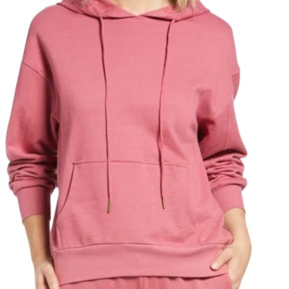 BP Women’s Sweatshirt Hoodie Long Sleeve With Pockets Soft Warm Cotton Pink Smal - Picture 1 of 1
